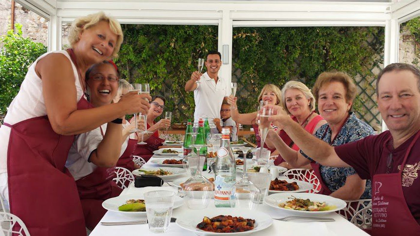 A photo of Sicilian Cooking Class in Taormina with Wine Tasting