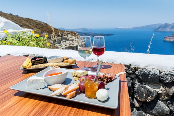 A photo of Half-Day Traditional Greek Food & Wine Tasting Tour in Santorini
